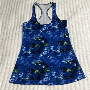 Lululemon Blue Patterned Racerback Tank Top